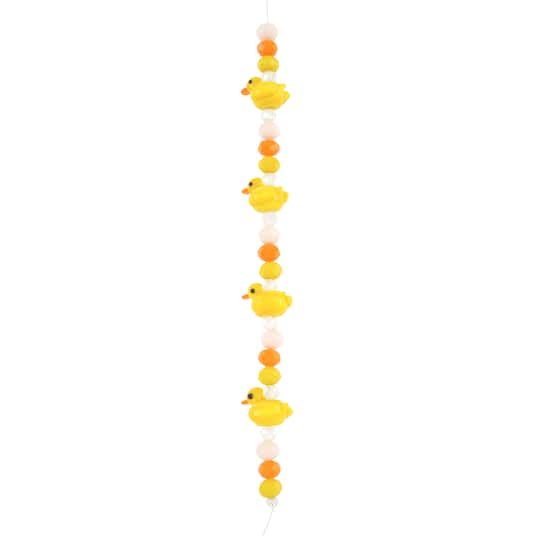 12 Pack: Yellow Duck Lampwork Glass Bead Mix by Bead Landing™